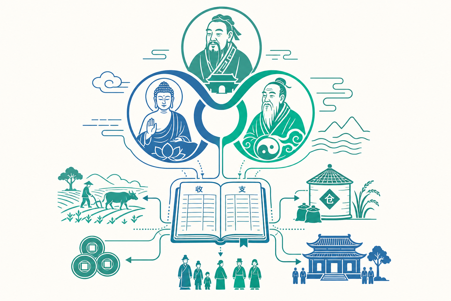 思想與社會概念示意圖